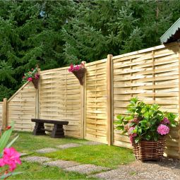 Clôture pare-vue bois T&J raccord 4