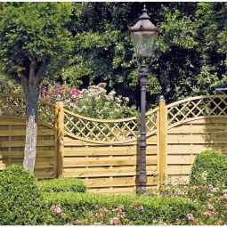 Clôture pare-vue arc treillis T&J 4