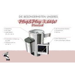 Poêle de sauna Karibu 3,6 6