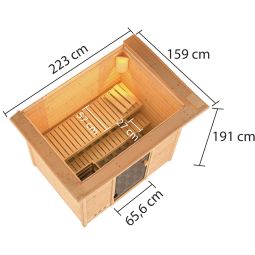 Sauna Karibu Woodfeeling Selena 5
