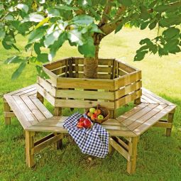 Bank rond d'arbre en bois 3