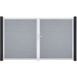 Portail double GroJa BasicLine PVC 3