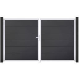 Portail double GroJa BasicLine PVC 3