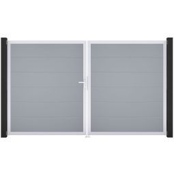 Portail double GroJa BasicLine PVC 5