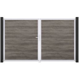 Portail double GroJa BasicLine PVC 4