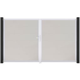 Portail double GroJa BasicLine PVC 4