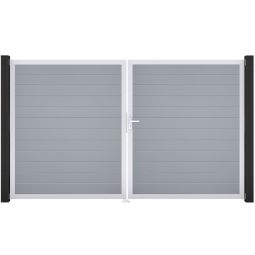 Portail double clôture à lames 4