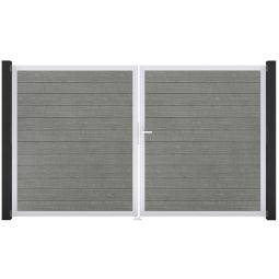 Portail double clôture à lames 5