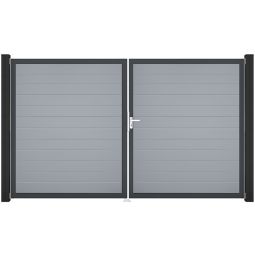 Portail double clôture à lames 5