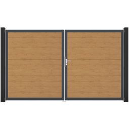 Portail double clôture à lames 3