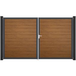 Portail double clôture à lames 3