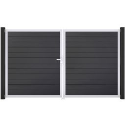 Portail double clôture à lames 5