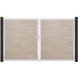 Portail double clôture à lames 3