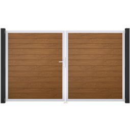 Portail double clôture à lames 4