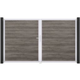 Portail double clôture à lames 4