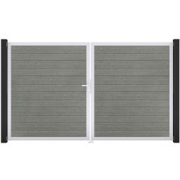 Portail double clôture à lames 3