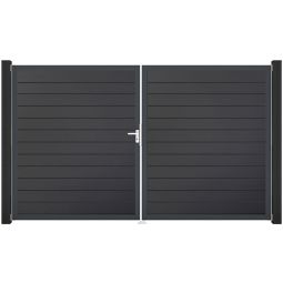 Portail double clôture à lames 4