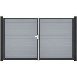 Portail double clôture à lames 3