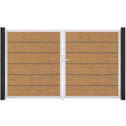 Portail double clôture à lames 4