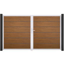 Portail double clôture à lames 5