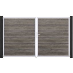 Portail double clôture à lames 3