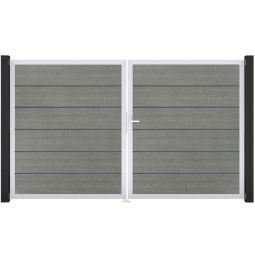 Portail double clôture à lames 5