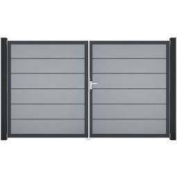 Portail double clôture à lames 3