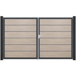 Portail double clôture à lames 3