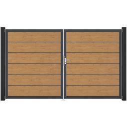 Portail double clôture à lames 5