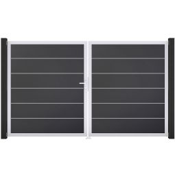 Portail double clôture à lames 4