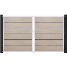 Portail double clôture à lames 4