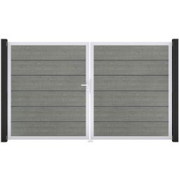 Portail double clôture à lames 3