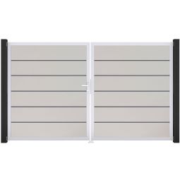 Portail double clôture à lames 4