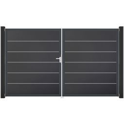 Portail double clôture à lames 5