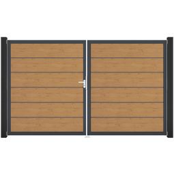 Portail double clôture à lames 3