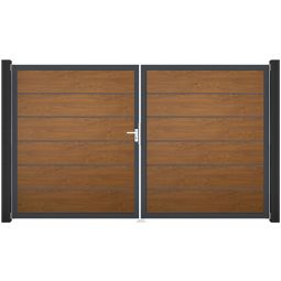 Portail double clôture à lames 4