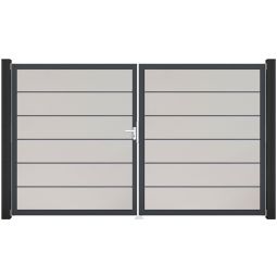 Portail double clôture à lames 5