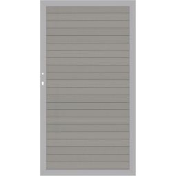 Portail jardin bois composite gris, 3