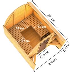 Maison sauna tonneau Karibu 2 4