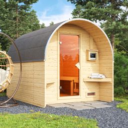 Maison sauna tonneau Karibu 2 3