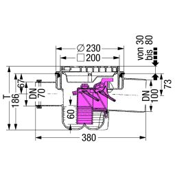 Siphon de cave universel KESSEL 3
