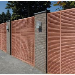 Clôture brise-vue à lames en 3