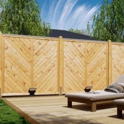 Clôture brise-vue à lames à 3