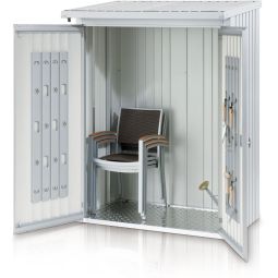 Abri bûches Biohort WoodStock argent 5