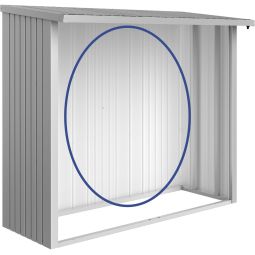 Paroi arrière pour abri à 5