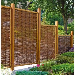 Clôture brise-vue en osier tressé 3