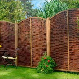 Clôture brise-vue en osier tressé 4