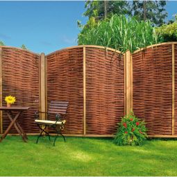 Clôture brise-vue en osier tressé 3