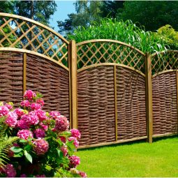 Clôture brise-vue en osier tressé 3