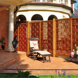 Clôture brise-vue en osier tressé 4